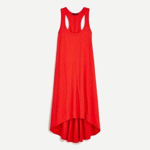 NWT Womens Size Small J. Crew Red Swingy Tank Hi Lo Hem Sleeveless Dress